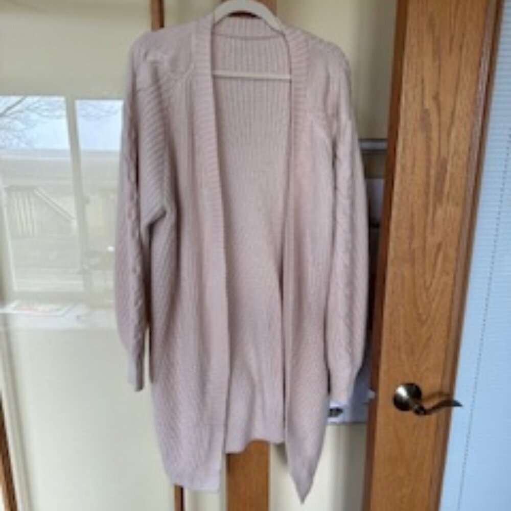 Cream Long Cardigan